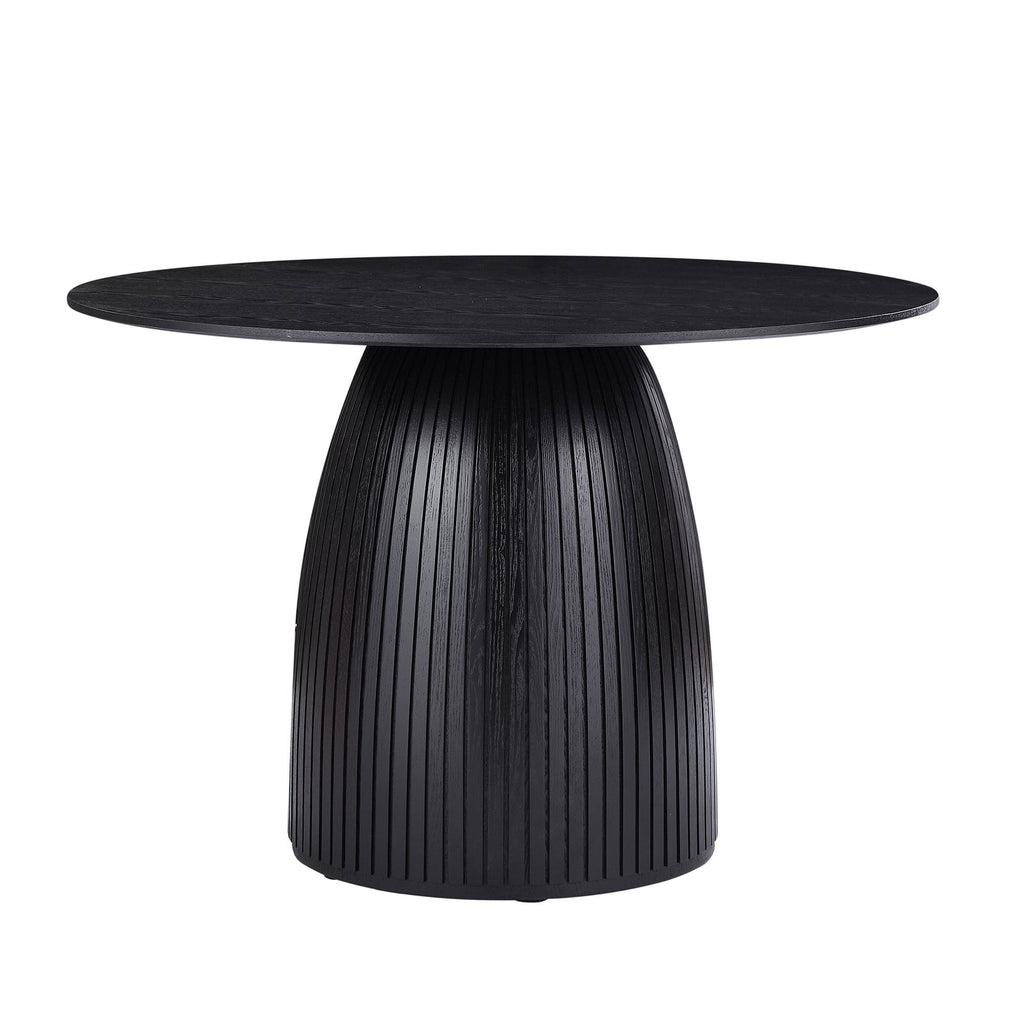 47.24 Inch MDF Dining Table Kitchen Table Small Space Dining Table for Living Room, Kitchen, Home, Apartment Black