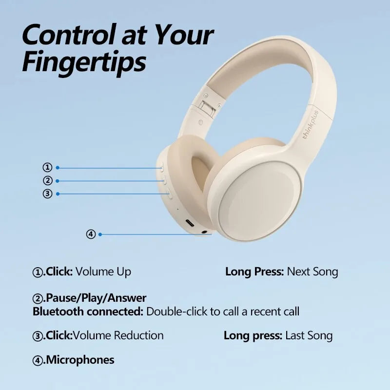 Lenovo TH30 Wireless Headphones Bluetooth 5.3 Earphones