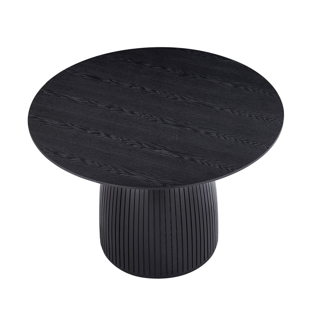 47.24 Inch MDF Dining Table Kitchen Table Small Space Dining Table for Living Room, Kitchen, Home, Apartment Black